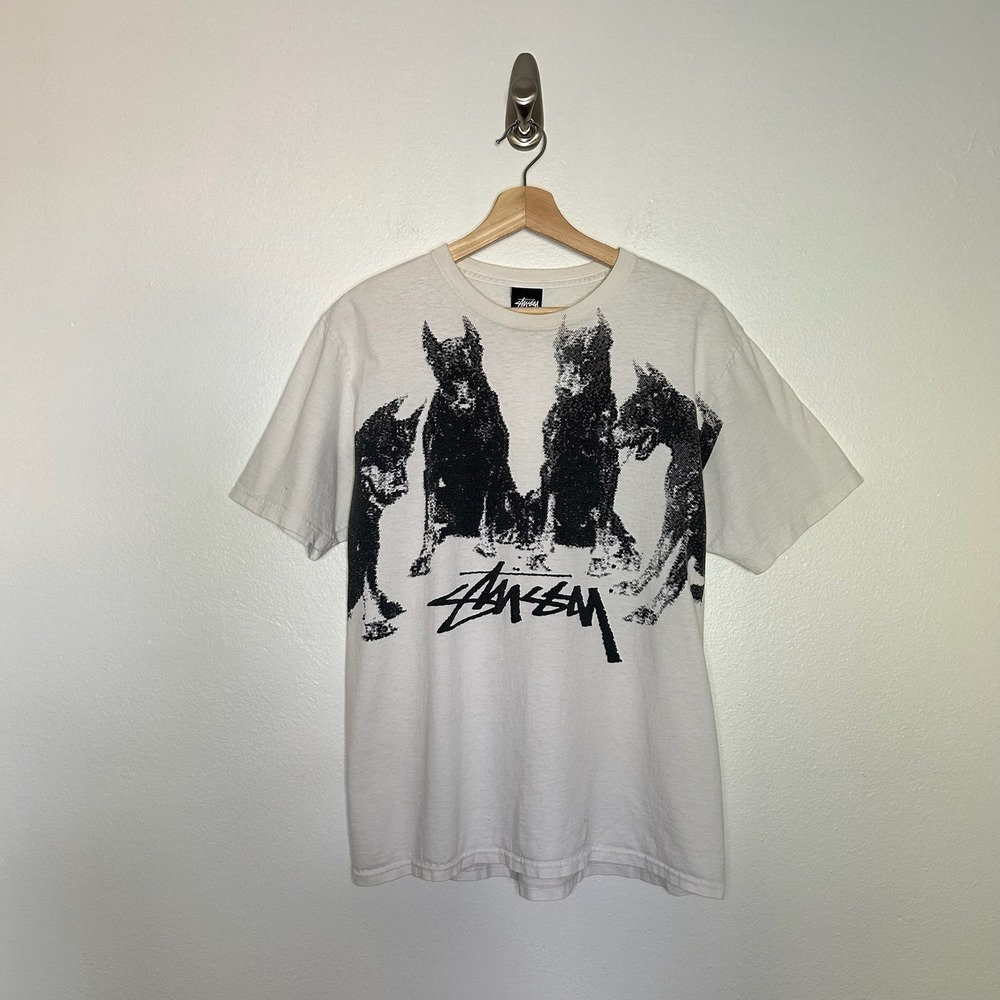 Stussy Doberman Dogs Graphic T-Shirt Sz M
